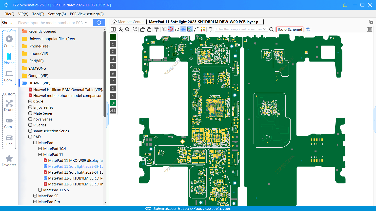 MatePad 11 Soft Light 2023-SH1DBRLM DBW-W00 PCB Layer